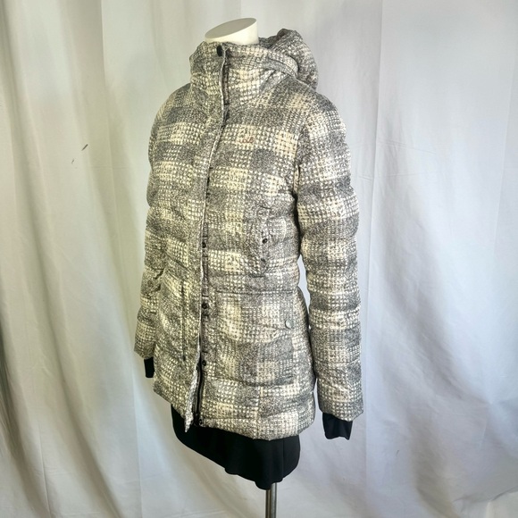LOLE WINTER COAT WHITE GREY JACKET DUCK DOWN FILLED WOMAN SIZE XS - Picture 8 of 17